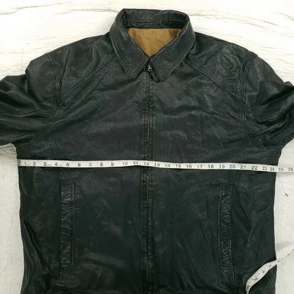 Missani Le Collezioni Reversible Leather Jacket Cashmere Wool Blend Mens 2XL